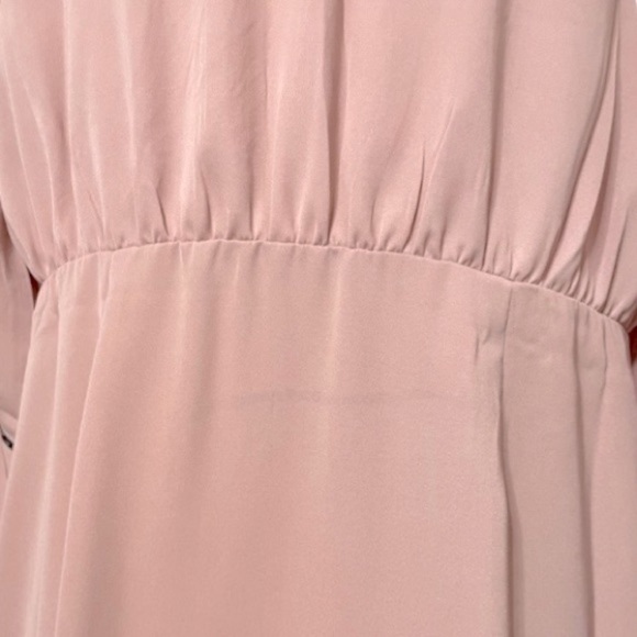 Dusty Rose chiffon kimono robe with black piping Plus Size 0X, 2X, 3X NWT - Picture 7 of 9